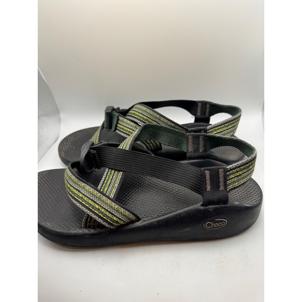 Chaco Sport Sandals M11 Green Yellow Strappy Outdoor Vibram Sole